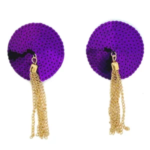 Cache-tétons en sequin violet
